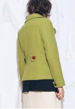Vintage Y2K Wool Blend Winter Coat in Green