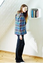 Colorful checked wool jacket