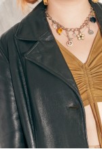 Vintage Leather Jacket Y2K Matrix Maxi Coat in Black