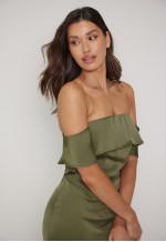 Aimee Bardot Maxi Dress - Olive