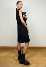 Vintage United Colors Of BENETTON Black Wool Midi Dress