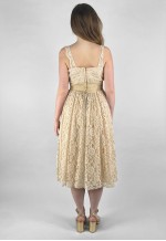 50's Bijou Cream Lace Prom Vintage Evening Prom Dress