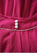 80's Vintage Pink White Polka Dot Batwing Dress
