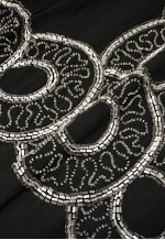 20's Vintage Antique Sheer Black Beaded Art Deco Dress
