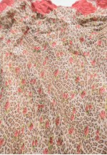 vintage y2k glam Leopard Floral Slip Dress