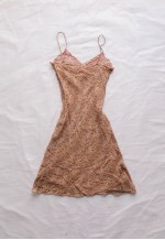 vintage y2k glam Leopard Floral Slip Dress