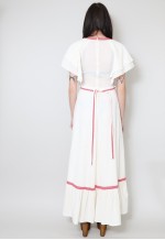 Huge Discount Vintage 70's Cream Cheesecloth Ladies Folk Hippy Maxi Dress