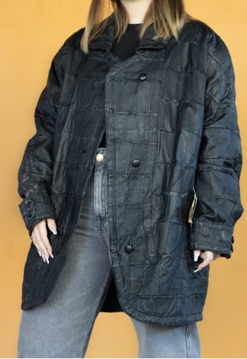 Vintage Leather Jacket Mode Aktuel in Black XL