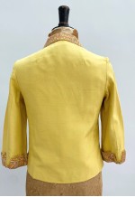 Breccos 50's Vintage Yellow Paisley Print Crop Jacket