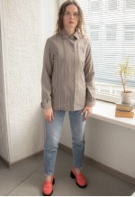 Vintage 70's Brown Striped Wool Jacket