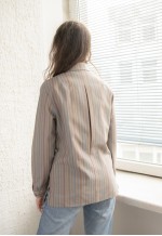 Vintage 70's Brown Striped Wool Jacket