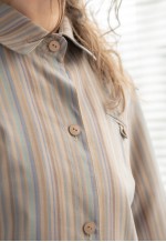 Vintage 70's Brown Striped Wool Jacket