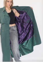 Four Seasons Green Oversized Belted Trench Coat