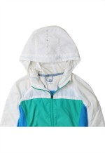 Vintage 90's Active Windbreaker Hooded Full Zip Up Blue