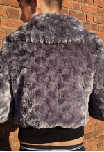 Grey Faux Fur Coat