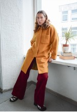 Vintage LOUISA SPAGNOLI Mustard Wool Coat