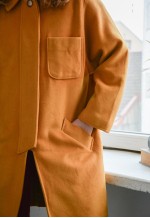 Vintage LOUISA SPAGNOLI Mustard Wool Coat